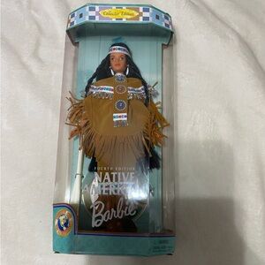 NWB Barbie Native American Collection Doll 1997 with Brown and Blue Outfit